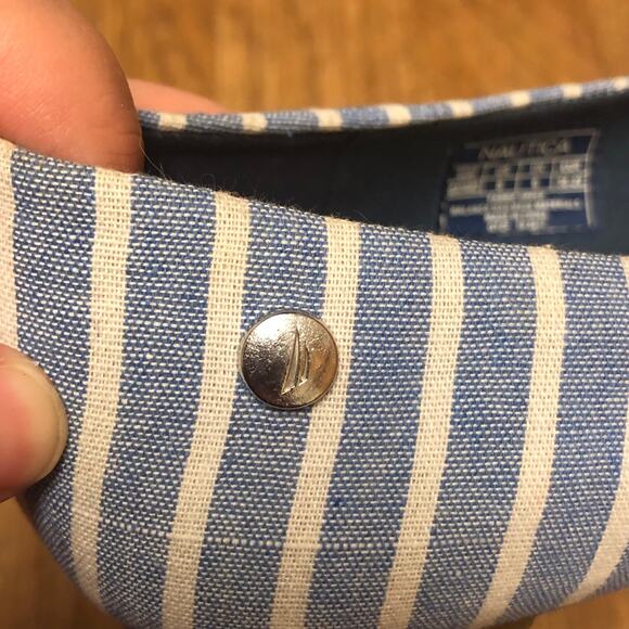 NWOT Nautica Bayard Blue & White Stripe Knotted Flats Size 8 - Picture 11 of 12